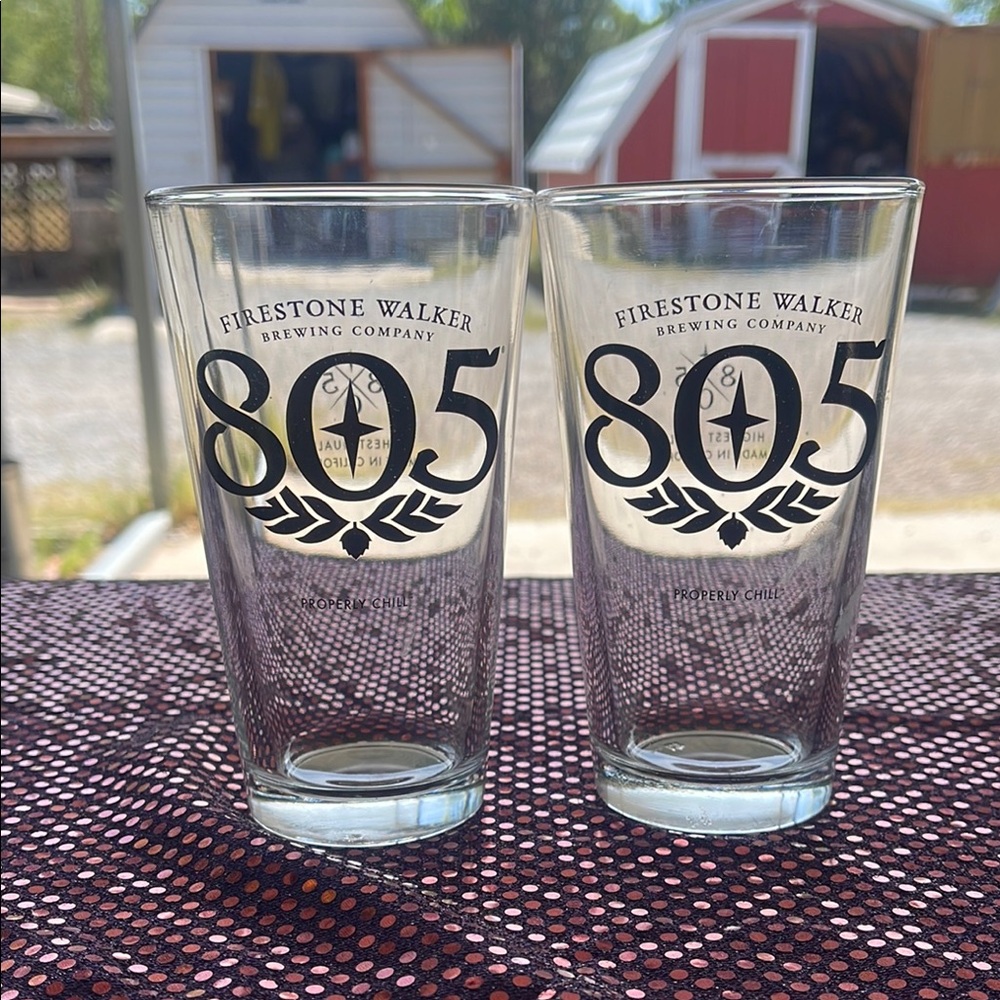 805 Pint Glass Set - Black